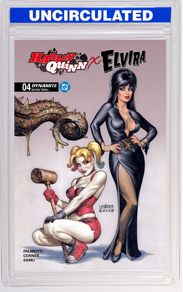 Harley Quinn X Elvira #4 CVR C Joseph Michael Linsner VAR