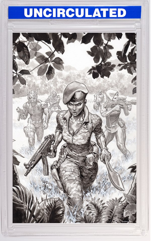 Fort Psycho #4 Cover C Lewis Larosa B&W VAR