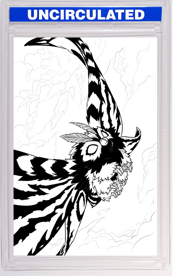 Mothra: Queen Of The Monsters #3 Variant RI (Campbell B&W Full Art)