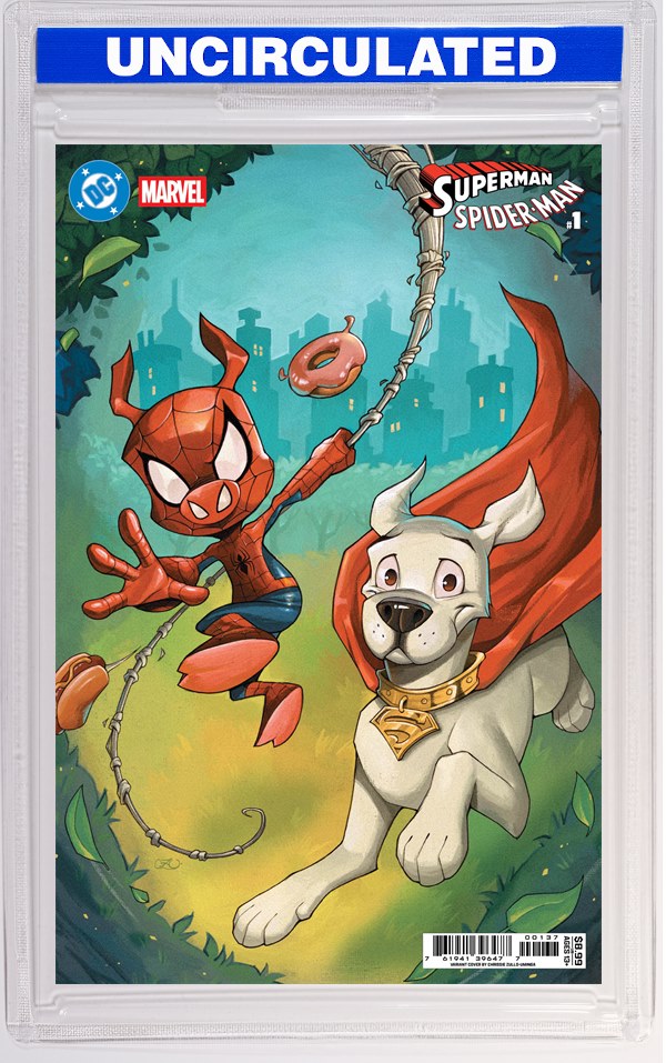 DC Marvel Superman Spider-Man #1 (One Shot) CVR W Chrissie Zullo Krypto & Spider-Ham Card Stock VAR