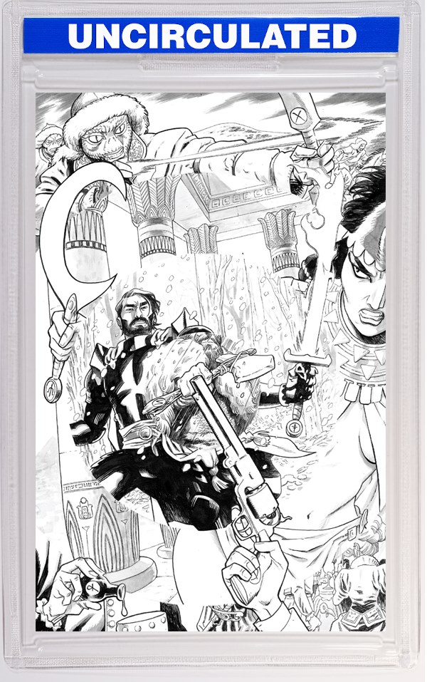 Sixth Gun Battle For The Six #1 (Of 3) CVR F INC Brian Hurtt B&W VAR