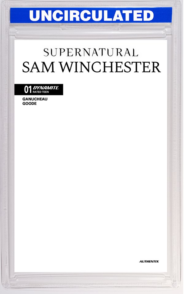 Supernatural Sam Winchester #1 CVR F Blank Authentix VAR