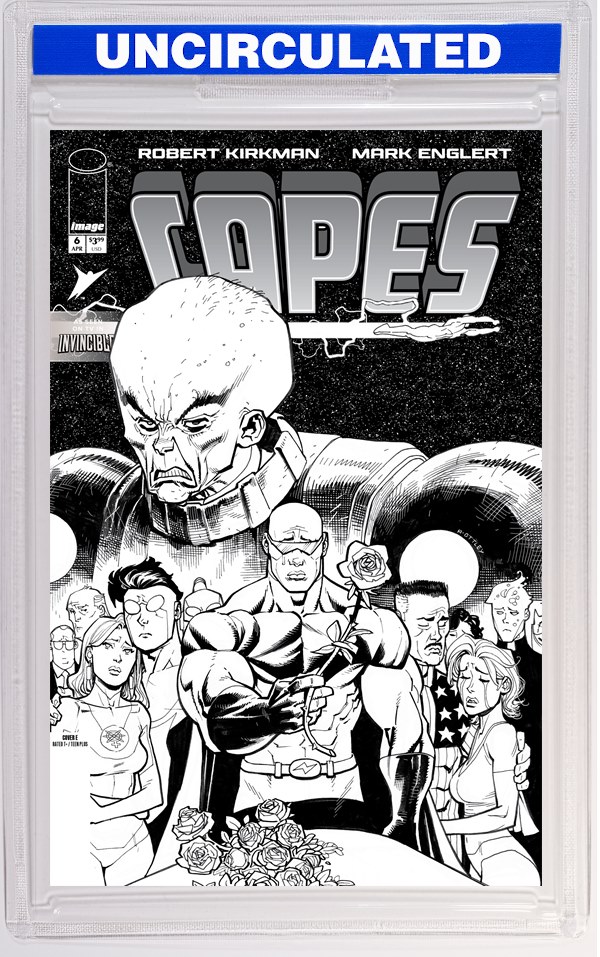 Invincible Universe Capes #6 CVR E INC Ryan Ottley B&W VAR
