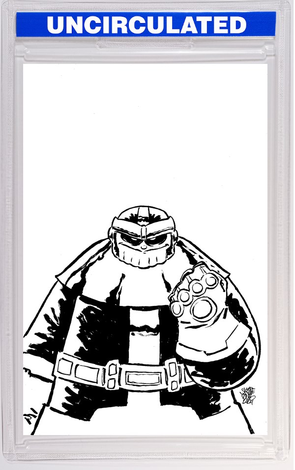 THANOS ANNUAL #1 SKOTTIE YOUNG'S BIG MARVEL VIRGIN BLACK AND WHITE VARIANT [IW]