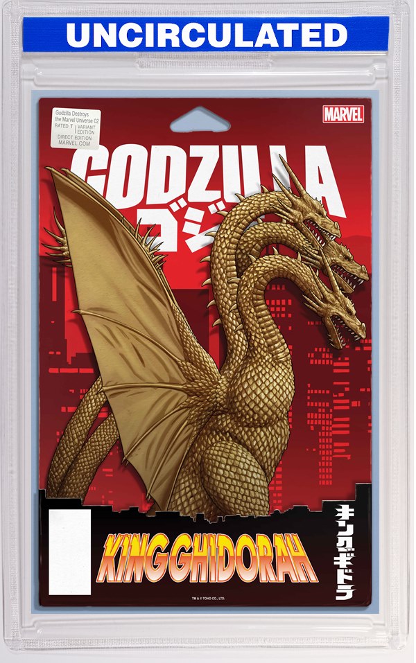 Godzilla Destroys The Marvel Universe #2 John Tyler Christopher Action Figure Variant
