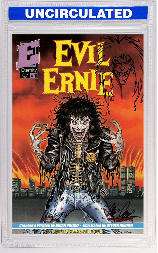 Evil Ernie #1 35th Anniversary Facsimile Edition CVR F Eric Mache Remarqued By Brian Pulido VAR