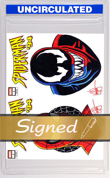 Spider-Man ‘94 #1 Dual Blank Variant Set Signed And Remarked By Ken Haeser With Spider-Man ’94 And Venom ’94 Sketches