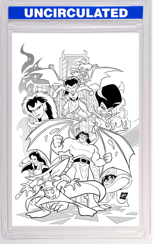 Gargoyles Darkwing Duck #2 CVR I INC Ciro Cangialosi Line Art Virgin VAR