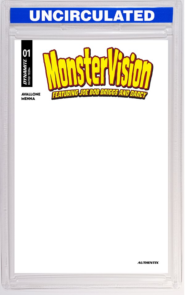 MonsterVision Featuring Joe Bob Briggs And Darcy #1 CVR E Blank Authentix VAR