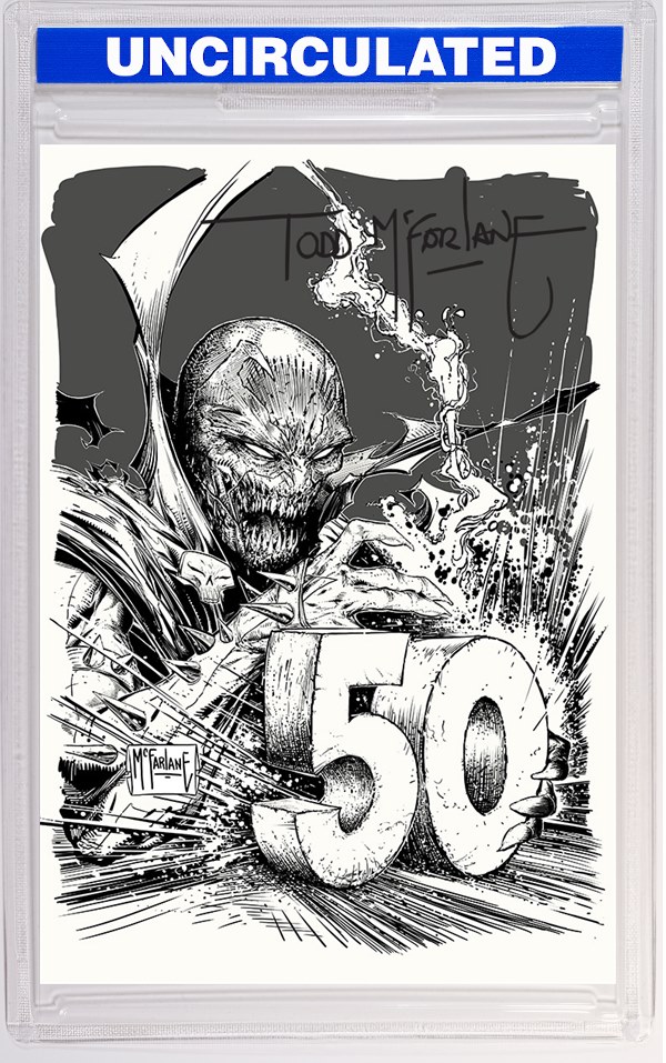 King Spawn #50 CVR G INC Todd McFarlane Signed CGC Graded B&W Inks VAR