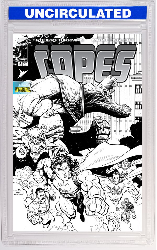 Invincible Universe Capes #4 CVR E Inc Ryan Ottley B&W Var