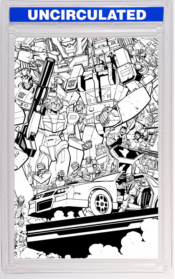 Mask #1 CVR F Tom Reilly Energon Universe Third Anniversary B&W Connecting VAR