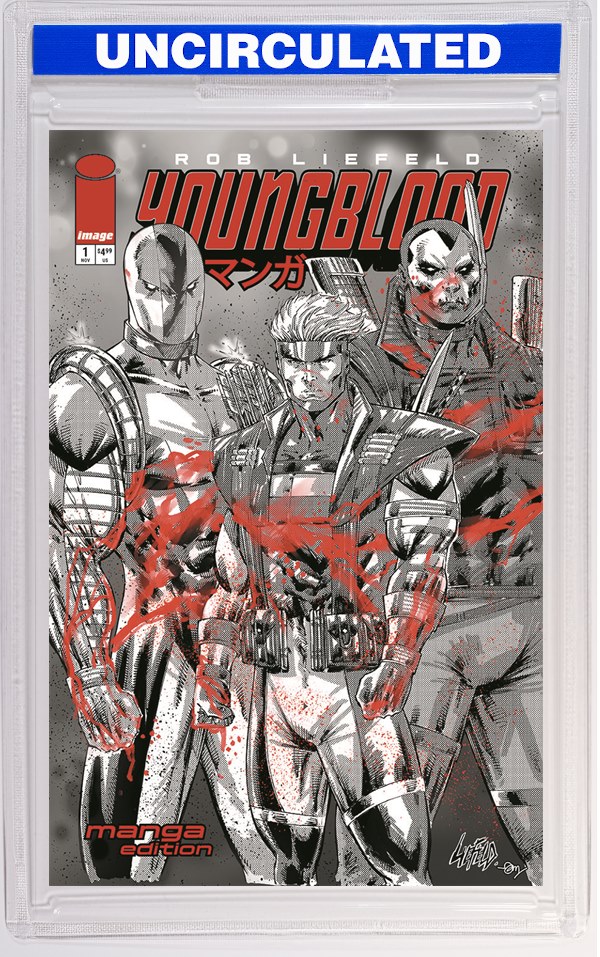 Youngblood #1 (2025) CVR M Rob Liefeld Manga B&W VAR