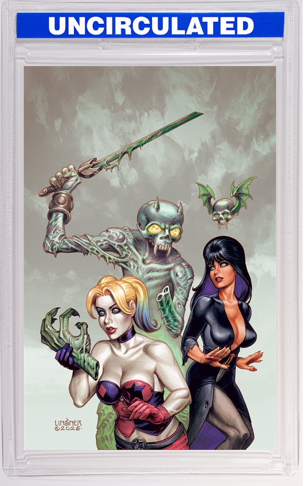 Harley Quinn X Elvira #3 CVR I INC Joseph Michael Linsner Virgin VAR