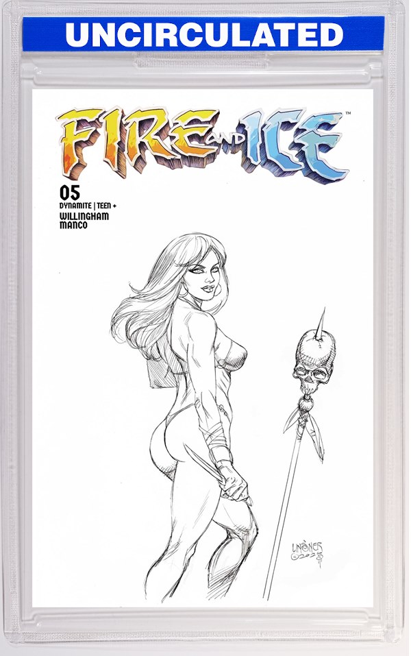 Fire And Ice #5 CVR F INC Joseph Michael Linsner Line Art VAR