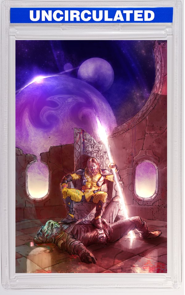 Valiant Beyond: The X-O Manowar #8--The God Hunt #4 Variant D (Bufi Full Art)