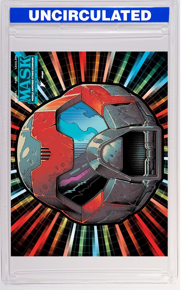 Mask #1 CVR P Pye Parr & Luke Preece & Andres Juarez Die Cut Foil Mask VAR