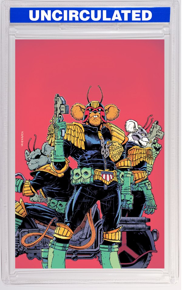 Judge Dredd/Biker Mice From Mars #1 Cover G Andrew Krahnke Full Art VAR
