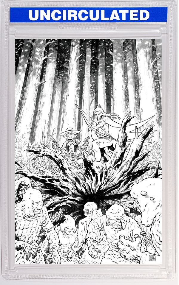 Sixth Gun Battle For The Six #2 (Of 3) CVR D INC Brian Hurtt B&W VAR