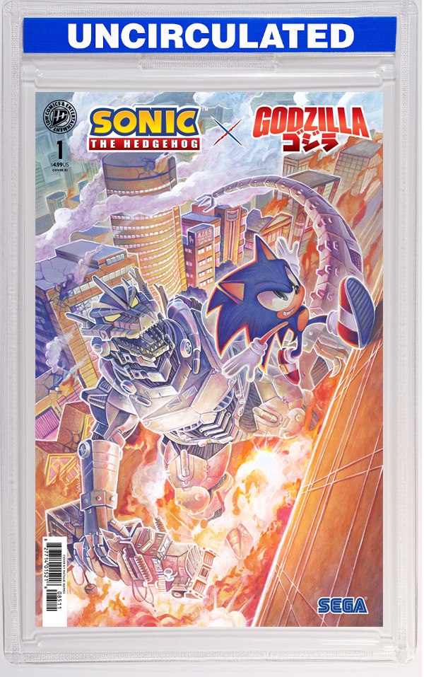 Sonic The Hedgehog X Godzilla #1 Variant RI Foil (Haines)