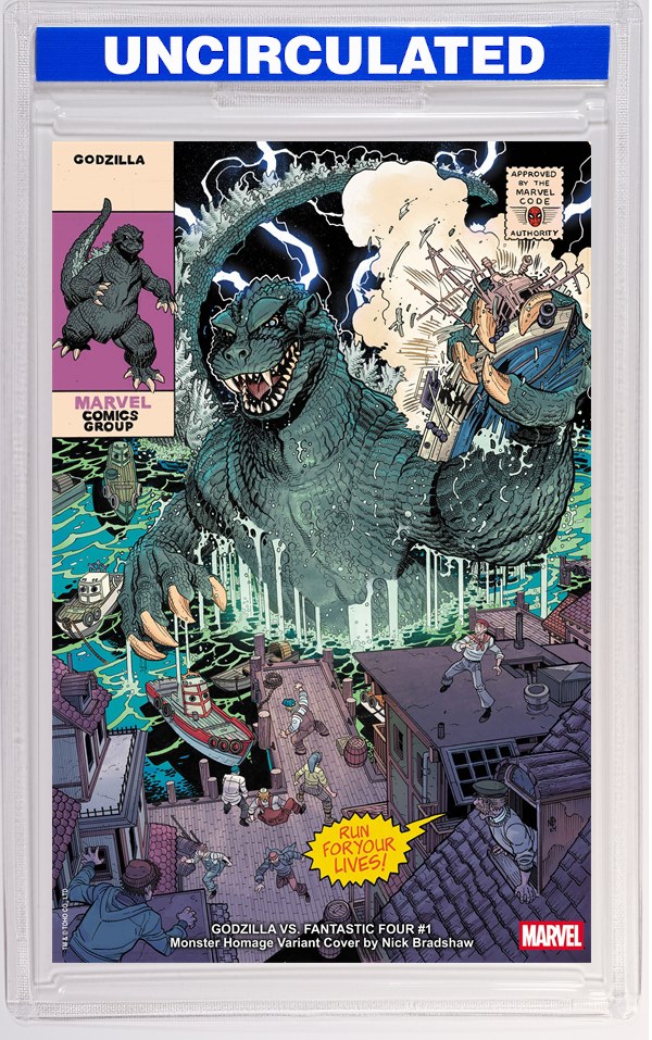 Godzilla Vs. Fantastic Four #1 Nick Bradshaw Monster Homage Variant