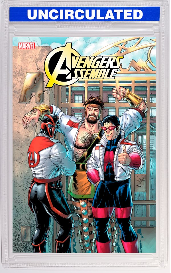 AVENGERS ASSEMBLE #2 WHILCE PORTACIO AVENGERS JACKET VARIANT