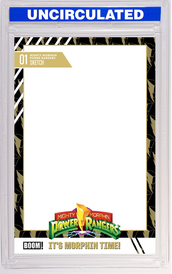 Mighty Morphin Power Rangers (2026) #1 D Trading Card Blank Sketch Variant