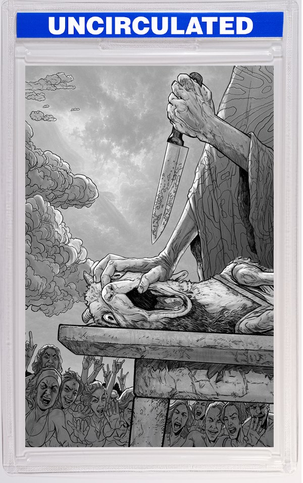 It Demands Sacrifice #3 (Of 4) CVR E INC Adam Pollina B&W Virgin VAR