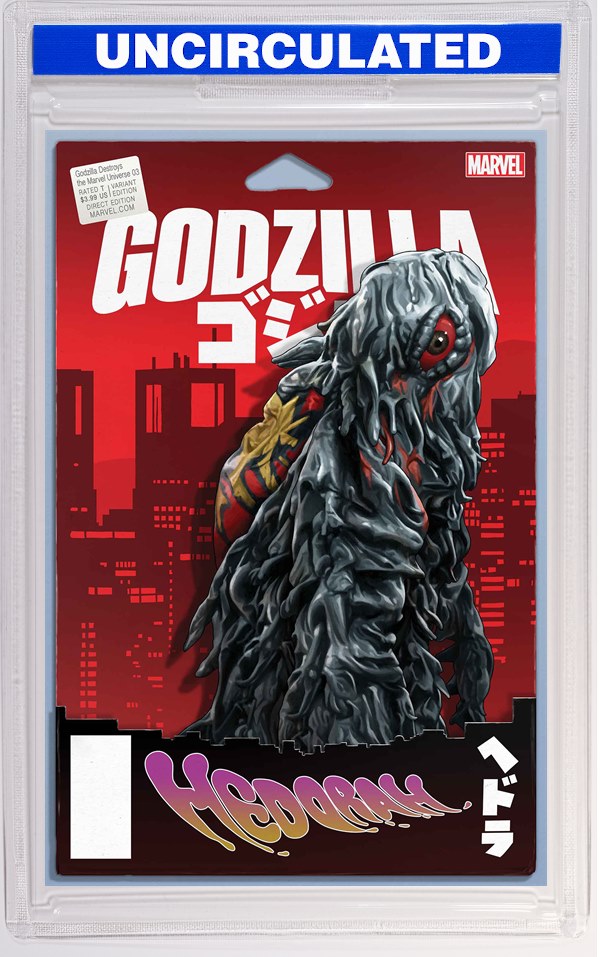 Godzilla Destroys The Marvel Universe #3 John Tyler Christopher Action Figure Variant