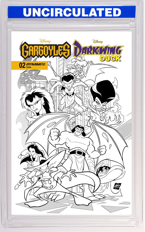 Gargoyles Darkwing Duck #2 CVR E INC Ciro Cangialosi Line Art VAR