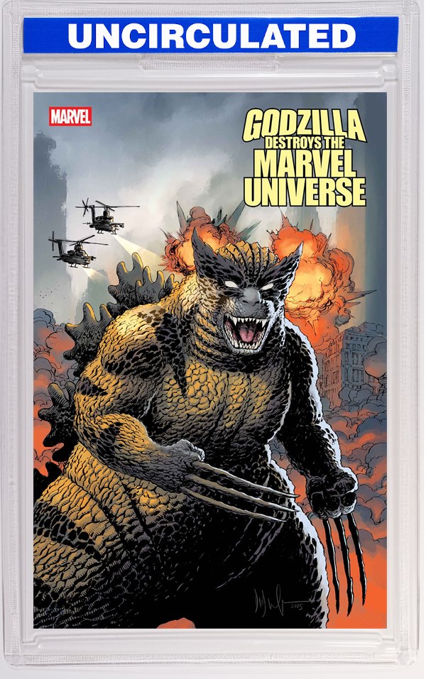 Godzilla Destroys The Marvel Universe #4 Dave Wachter Marvelzed Wolverine-Zilla Variant