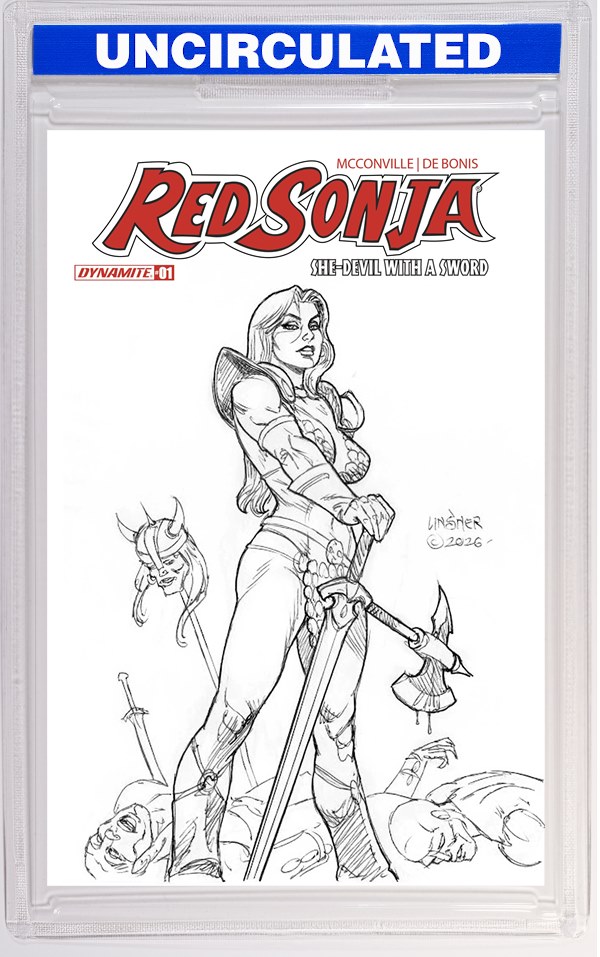 Red Sonja She Devil With A Sword #1 CVR M INC Joseph Michael Linsner Line Art Cover VAR