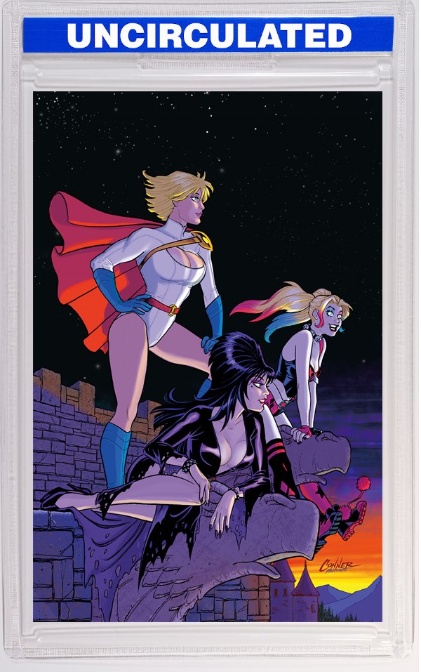 Harley Quinn X Elvira #3 CVR K INC Amanda Conner Night Virgin VAR