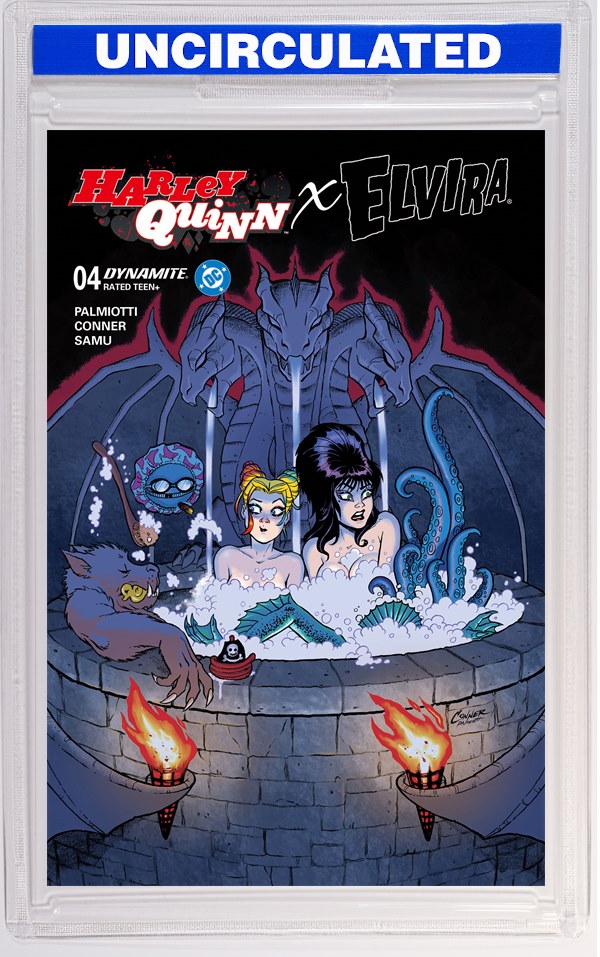 Harley Quinn X Elvira #4 CVR A Amanda Conner Hot Tub