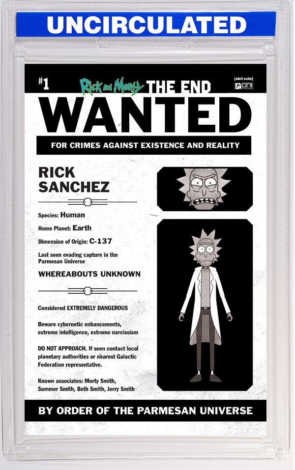 Rick And Morty The End #1 CVR E INC Most Wanted VAR