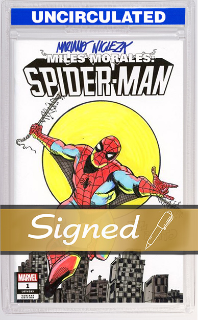 Marvel Comics Commissioned Cover Art Signed And Remarked By Mariano Nicieza And Joe Delbeato With Spider-Man Sketch