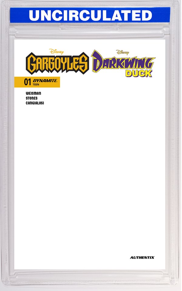 Gargoyles Darkwing Duck #1 CVR E Blank Authentix VAR