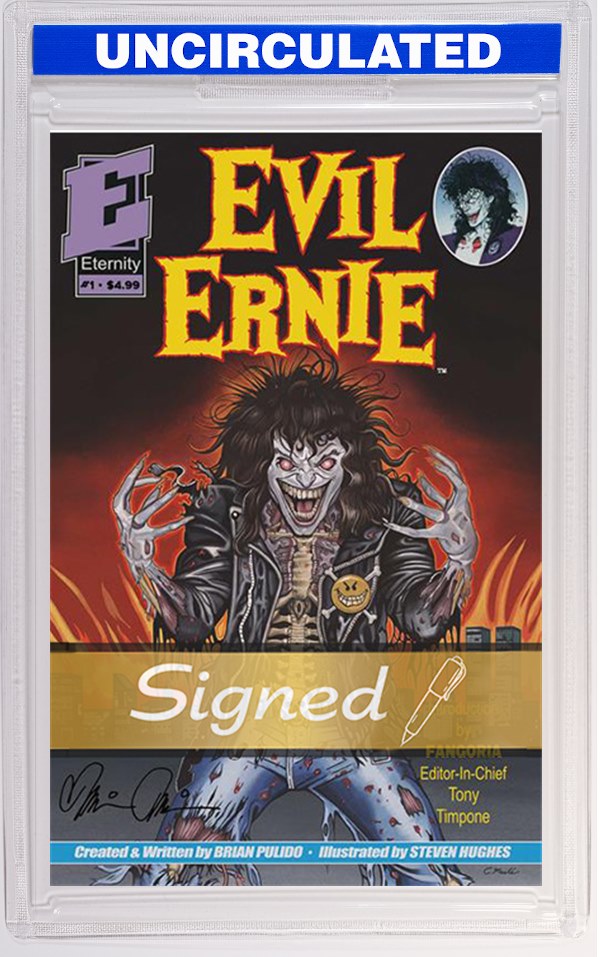 Evil Ernie #1 35th Anniversary Facsimile Edition CVR D Eric Mache Signed Edition Signed By Brian Pulido VAR