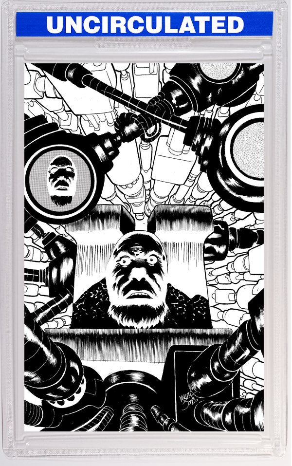 Faceless And The Family Maze Of The Mechanical Aliens #1 (Of 4) CVR E INC Kelley Jones B&W VAR
