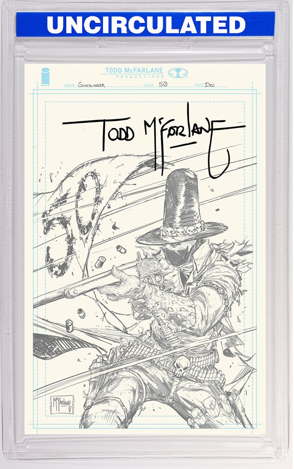 Gunslinger Spawn #50 CVR H INC Todd McFarlane Signed Pencil VAR