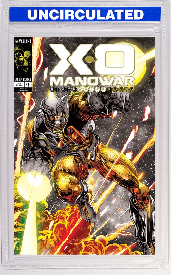 X-O Manowar Black, White & Gold #1 Variant B (Quesada Black, White & Gold Variant)