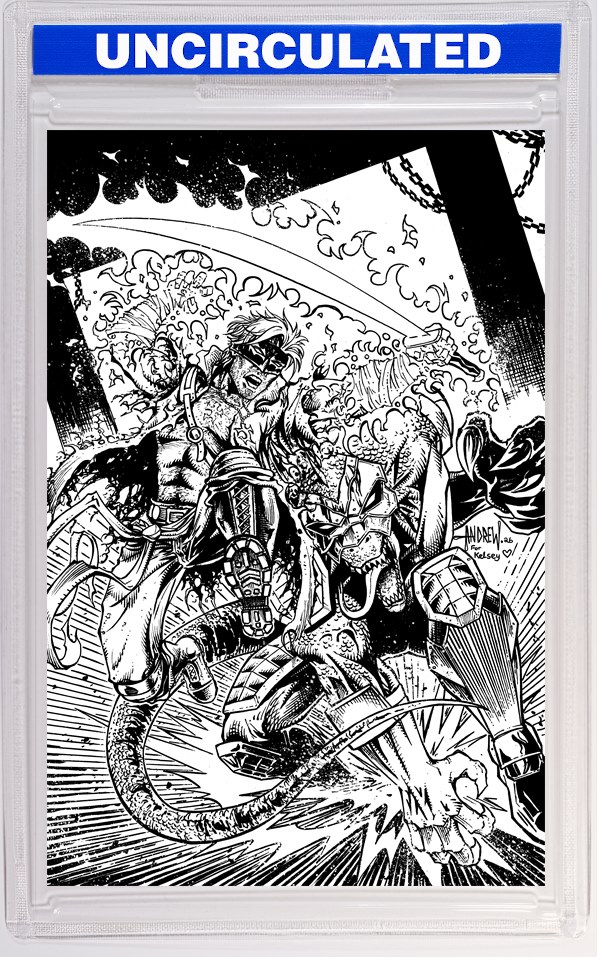 Final Boss #8 CVR D INC Andrew Mangum B&W Virgin VAR (MR)