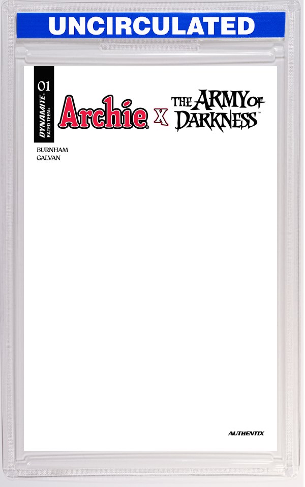 Archie X Army Of Darkness #1 CVR F Blank Authentix VAR