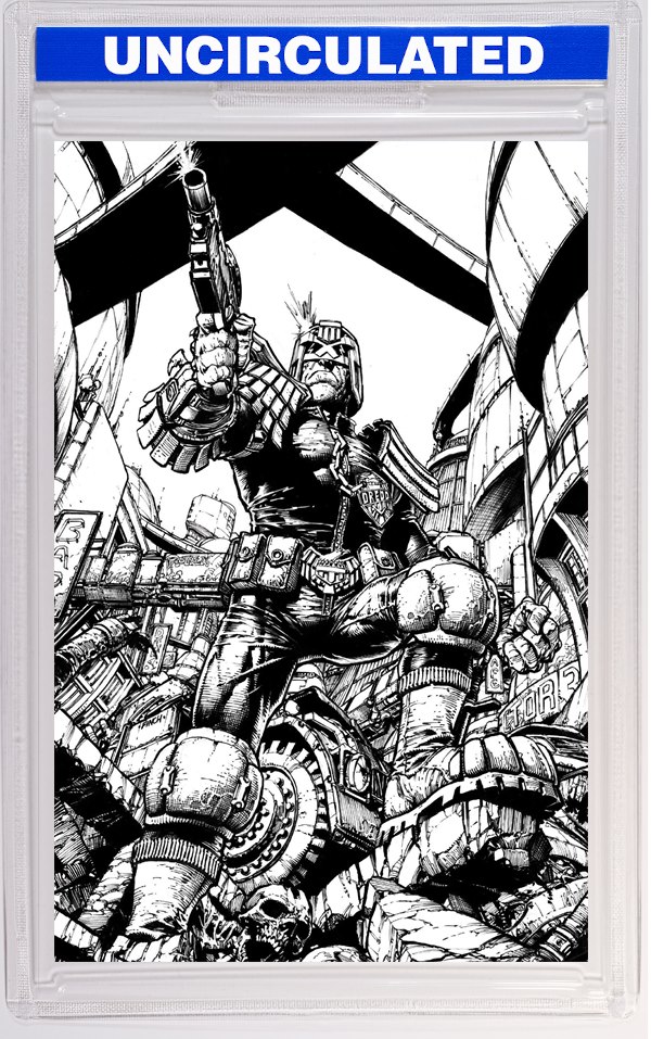 Judge Dredd/Biker Mice From Mars #1 Cover H David Finch B&W VAR