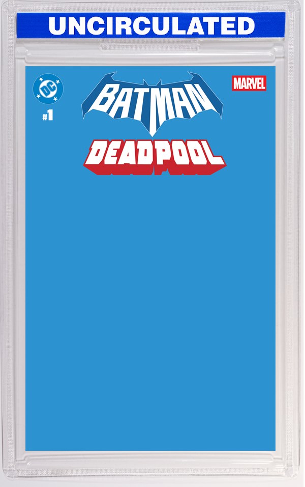DC Marvel Batman Deadpool #1 (One Shot) CVR U Blue Blank Card Stock VAR