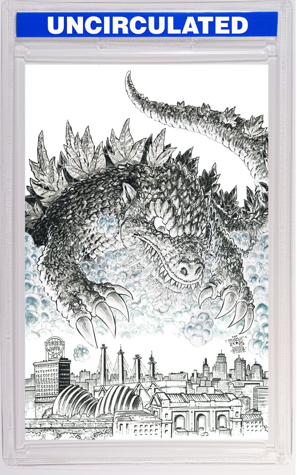 Godzilla Vs America: Kansas City Variant RI (Moody & Williams II B&W Full Art)