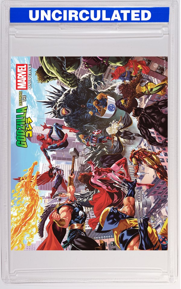 Godzilla Destroys The Marvel Universe #1 Wraparound Cover