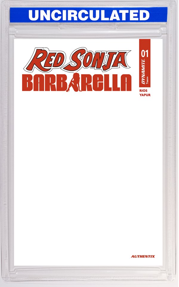 Red Sonja Barbarella #1 CVR H Blank Authentix VAR