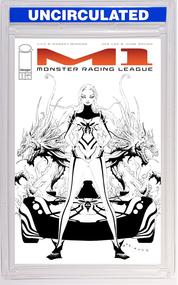 M1 Monster Racing League #1 CVR E INC Jae Lee B&W VAR