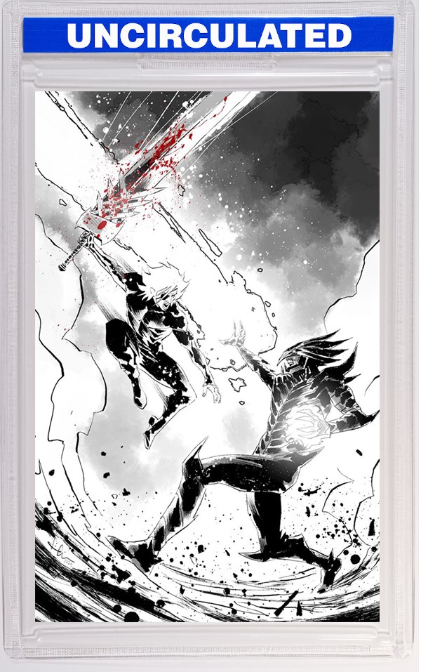 Lost Fantasy #13 CVR E Luca Casalanguida Black And White And Blood Virgin Cardstock VAR